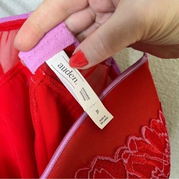 Auden Target red lace underwire babydoll nightie dress size XL - Picture 11 of 12